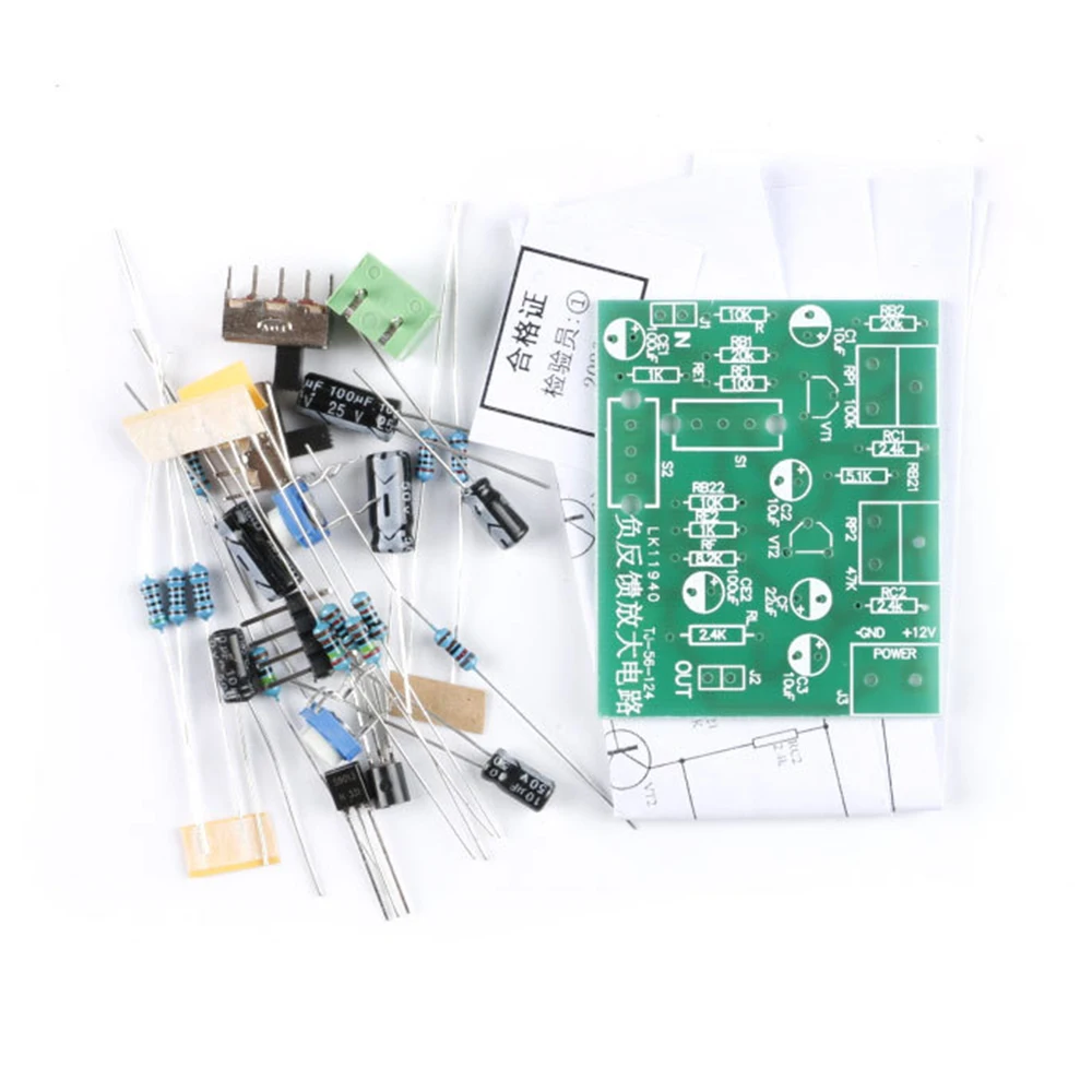 

Negative Feedback Amplifier Circuit Kit Teaching Training Set Resistance Capacitance Coupling Analog DIY Electronic Parts