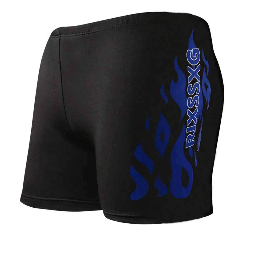 Мужские плавки с принтом пламени Мужская одежда для плавания шорты купальный