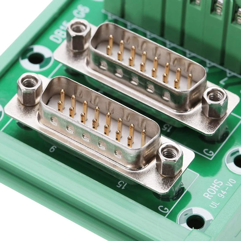 DB15 G6 соединитель к клемме проводки Breakout Board Без припоя (папа и папа
