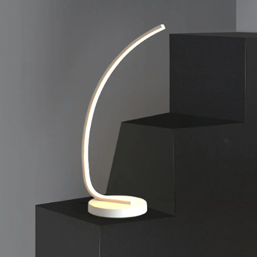 

Nordic Spiral Wave Shape Curve Table Lamp Home Indoor Bedside Wall Lamp Decor Bedroom Beside Lamp Home Decor