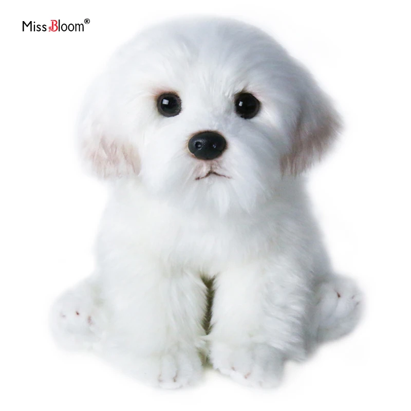 Bichon Frise щенок набивное животное собака плюшевая игрушка милая имитация домашних