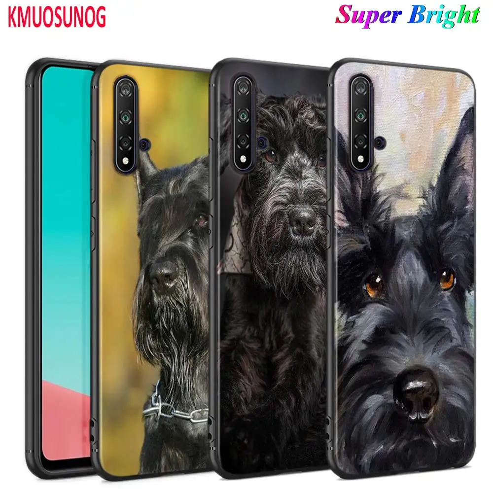 

Black Cover Cute Scottish Terrier Dog for Huawei Nova 5 3i P Smart Z Plus 2019 P30 P20 Pro P10 P9 P8 Lite Plus Phone Case