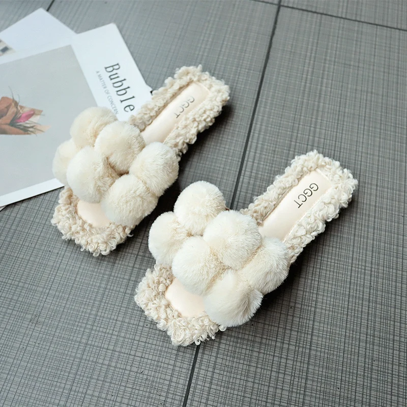 Новинка сезон осень стильные женские домашние тапочки обувь на искусственном