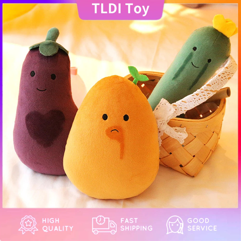 

25cm Facial Expression Plush Stuffed Toys Cute Graffiti Eggplant Potato Toy Pillow Kawaii Doll Gift Room Decor Toy for Girl Xmas