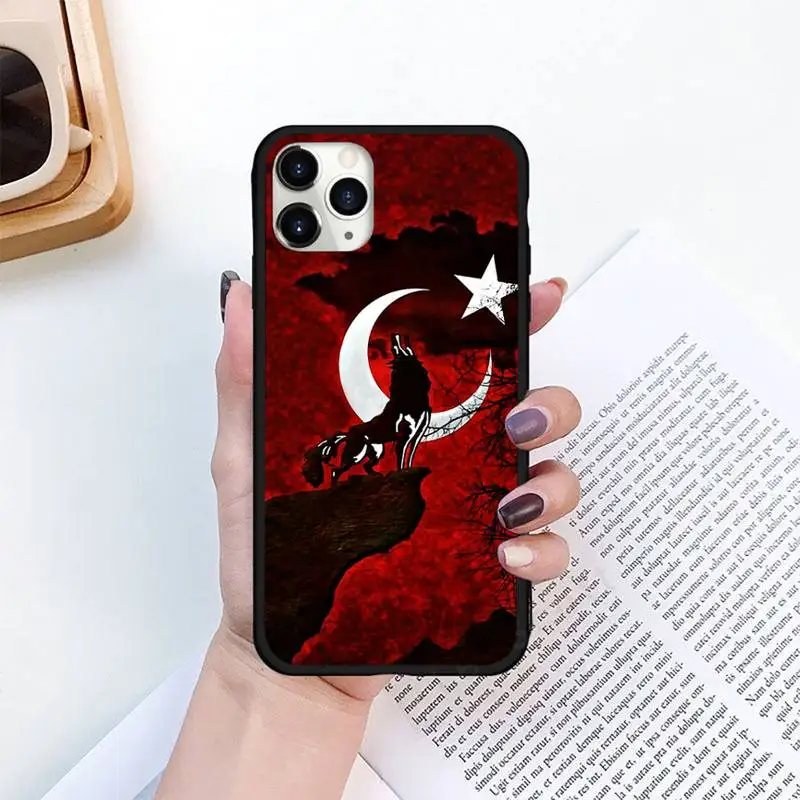 

turkey turkish flag wolf Accessories Phone Case for iPhone 11 12 pro XS MAX 8 7 6 6S Plus X 5S SE 2020 XR mini