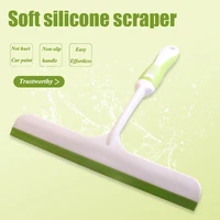 1pcs car handle silicone scraper soft and wide edge for glass tabletop cleaning car wash wiper hand held cleaning tool