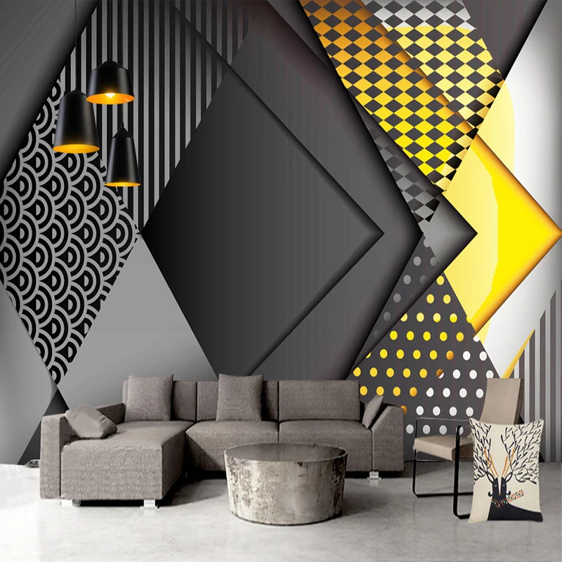

Drop Shipping Custom Photo Wallpaper 3D Personality Geometry Pattern TV Wall Decoration Mural Modern Papel De Parede 3D