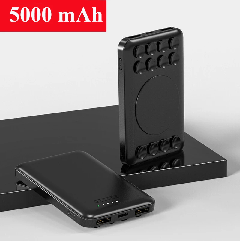 

Qi Wireless Charger 5000mAh Magnetic Power Bank For iPhone 12 Pro Max Mini External Battery Powerbank For Xiaomi Samsung Huawei