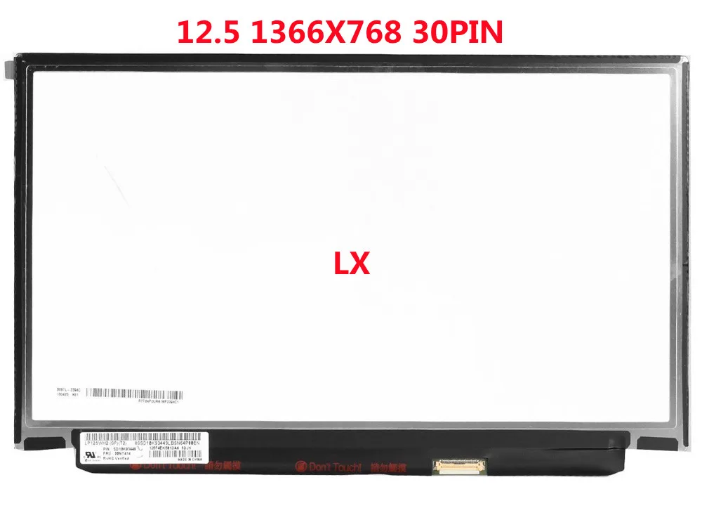 

12.5" Laptop Screen LP125WH2-SPT1 SPT2 LP125WH2 (SP)(T1) (SP)(T2) for LENOVO X240 X250 X260 X270 X280 IPS Display 30Pins EDP