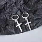 Женские серьги-подвески с крестом из стерлингового серебра 925 пробы, модные аксессуары для вечеринок, ювелирные изделия eh1056