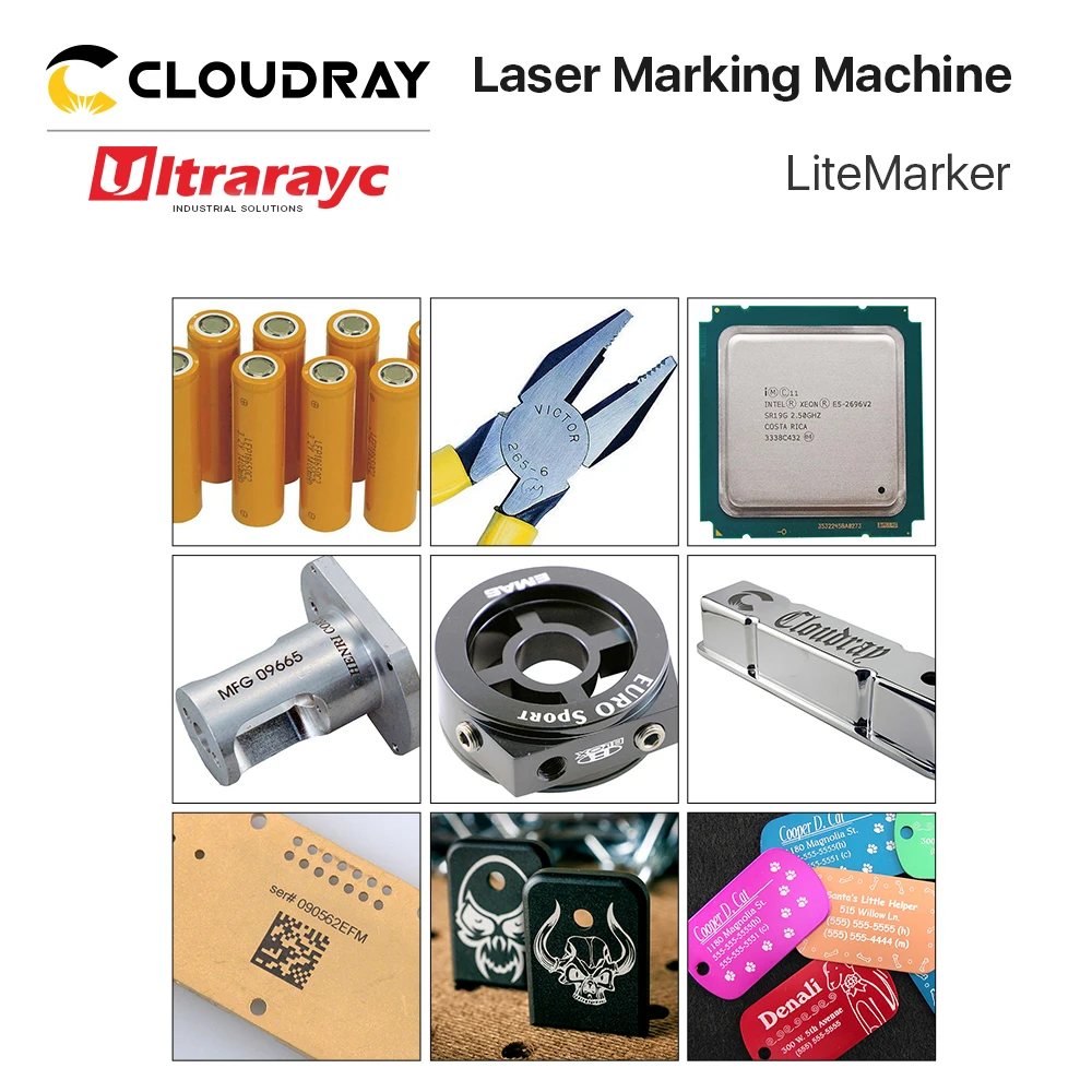 Ultrarayc 1064nm Волоконно лазерная маркировочная машина Raycus WSX JPT M7 20 50 Вт 110x110Area набор
