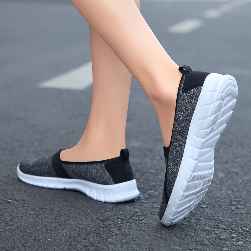 

2020 women sneakers without lace soft big size breathable flat casual shoes summer walking women vulcanize shoes