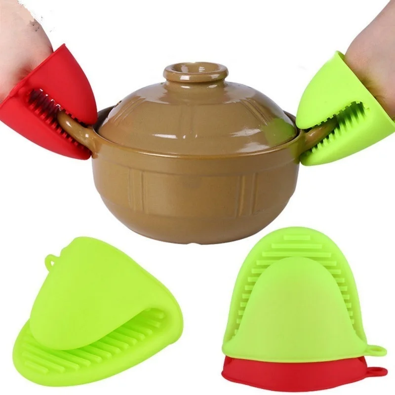 

1Pc Kitchen Silicone Heat Resistant Gloves Clips Insulation Non Stick Anti-slip Pot Bowel Holder Clip Cooking Baking Oven Mitts