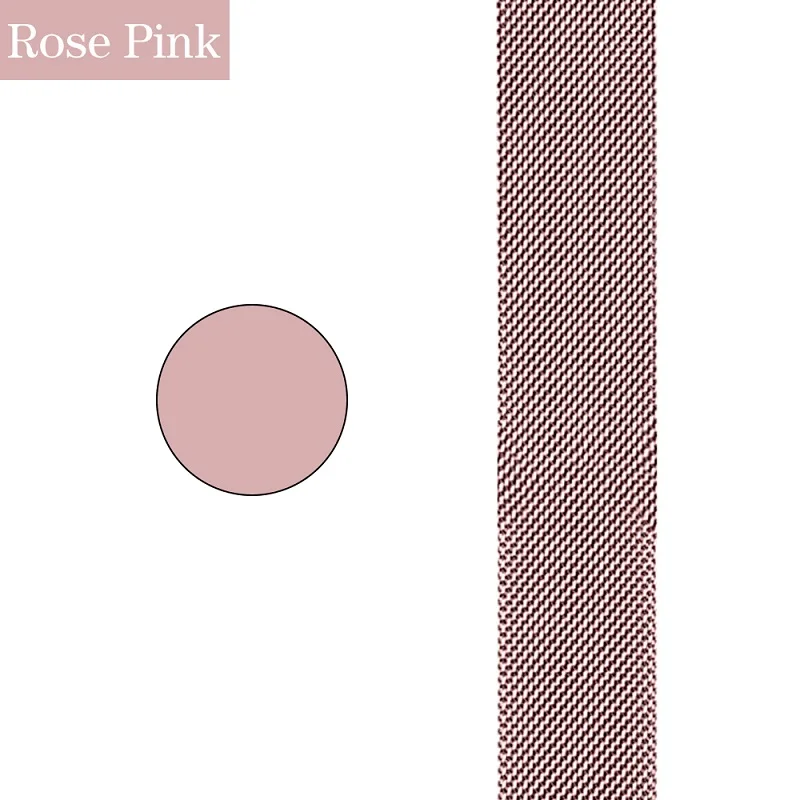 Rose Pink Joyozy магнитный браслет Нержавеющая сталь ремешок для наручных часов Apple Watch серии 1/2/3/4 Миланский ремешок для наручных часов iwatch 38 мм/40 мм/42 мм/44 мм - Цвет ремешка: Rose Pink