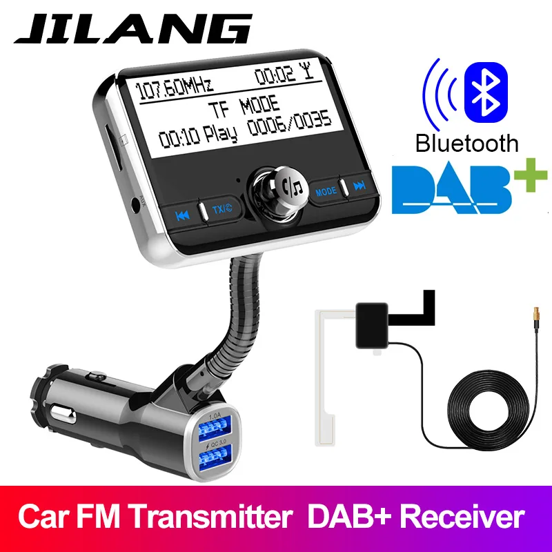 Автомобильный DAB + цифровой радиоприемник Jilang с FM-передатчиком AUX Bluetooth комплект