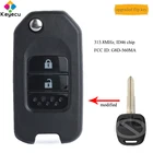 Обновленный Выкидной дистанционный ключ KEYECU с чипом MIT8 Blade 313,8 МГц ID46 для MITSUBISHI Outlander Pajero Airtreck L200 G8D-560MA