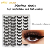 meianna 20 pairs 3d mink false eyelashes full handmade wispy fluffy long lashes natural eye extension makeup kit