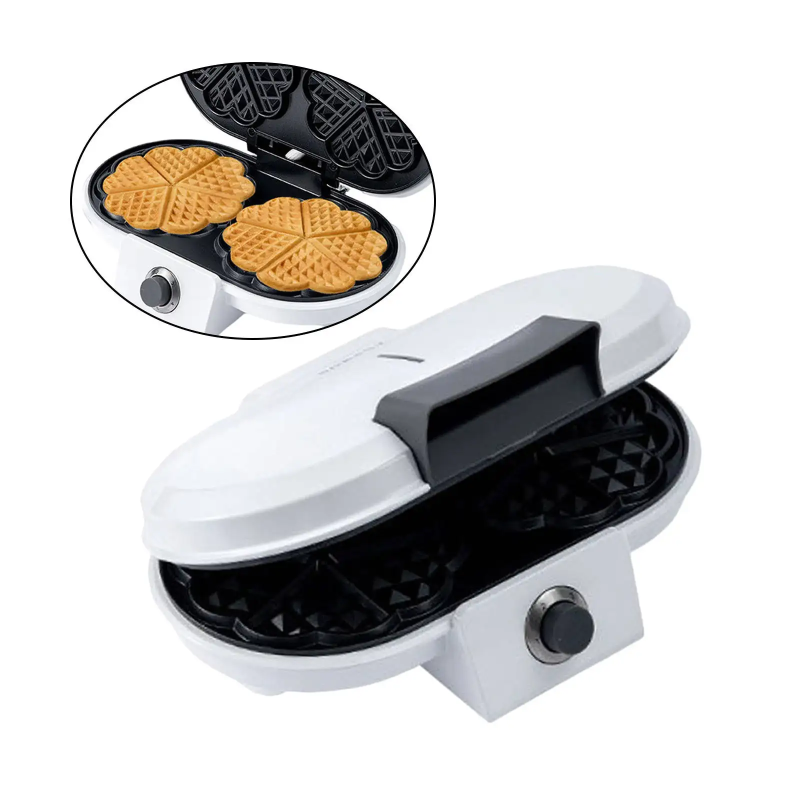 

Waffle Maker Non Stick Waffle Baking Mould 1000W Pastries Pan Pancake Cooking Bread Waffle Making for Breakfast Homemade
