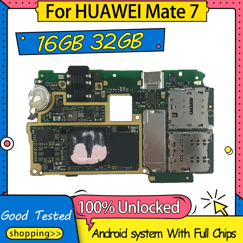 100% разблокированная материнская плата для Huawei Mate 7 телефон с полными чипами HUAWEI