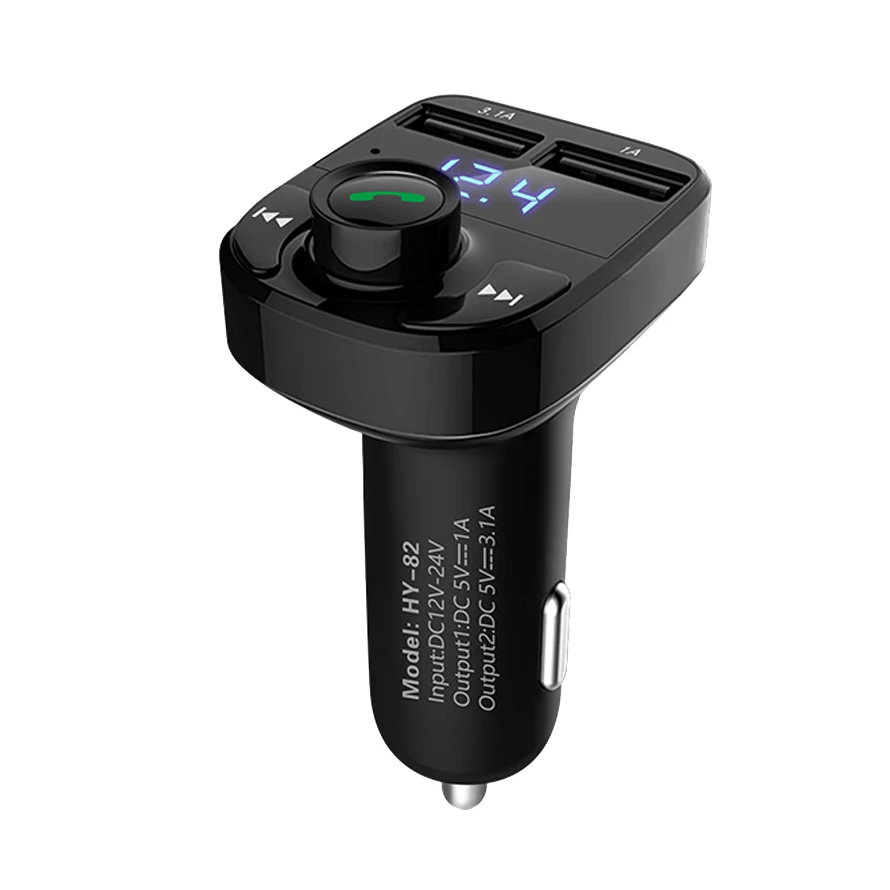 FM-трансмиттер автомобильный с Bluetooth и двумя USB-портами 5 В 4 1 А | Автомобили