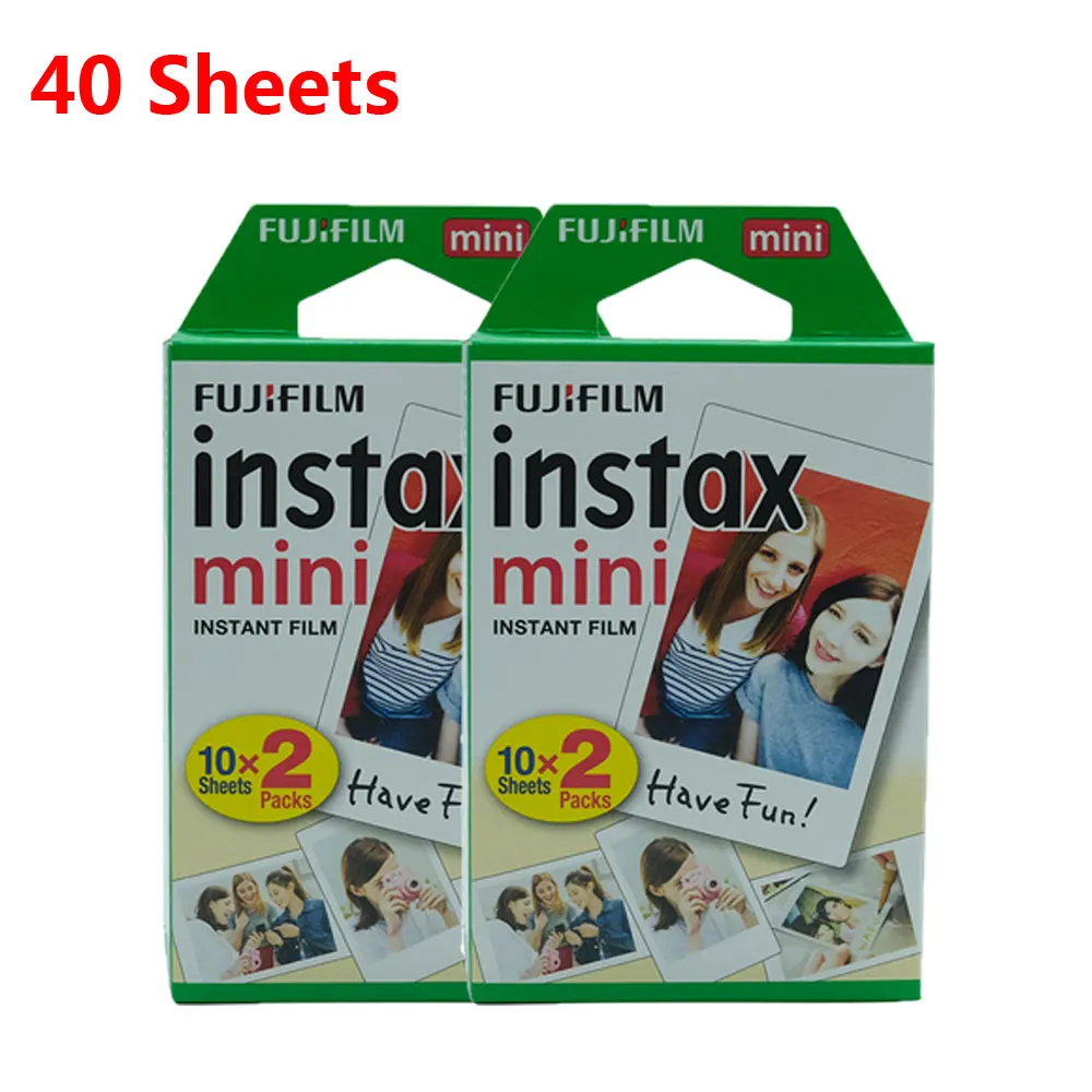 40 Sheets Пленка Fujifilm instax mini 10-60 листов Fuji 9 8 пленок с белыми краями для мгновенных мини 9 8 7s 25 50s 9 90 специально разработанная - Цвет: 40 Sheets
