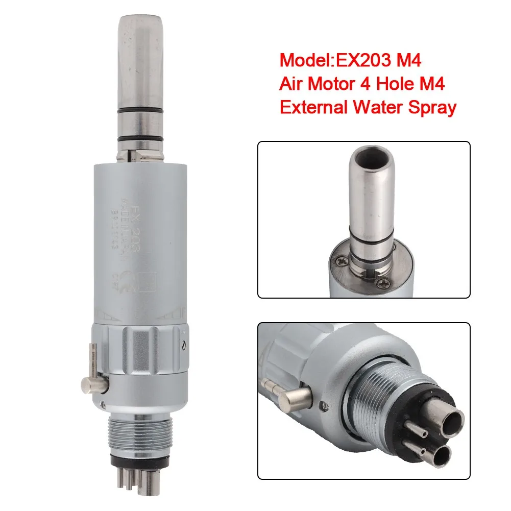 

Стоматологический Воздушный Двигатель EX203 Midwest 4 отверстия M4, низкоскоростной наконечник воздушной турбины, стоматологический наконечник