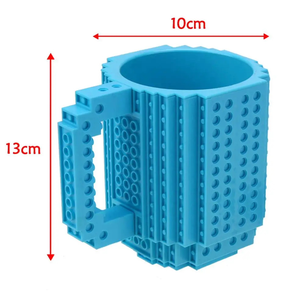 

SDGRP Build-On Brick Milk Mug Coffee Cup Building Block DIY Puzzle For Blocks Crafts plastic Drinkware Drinking Adult Kids Gift