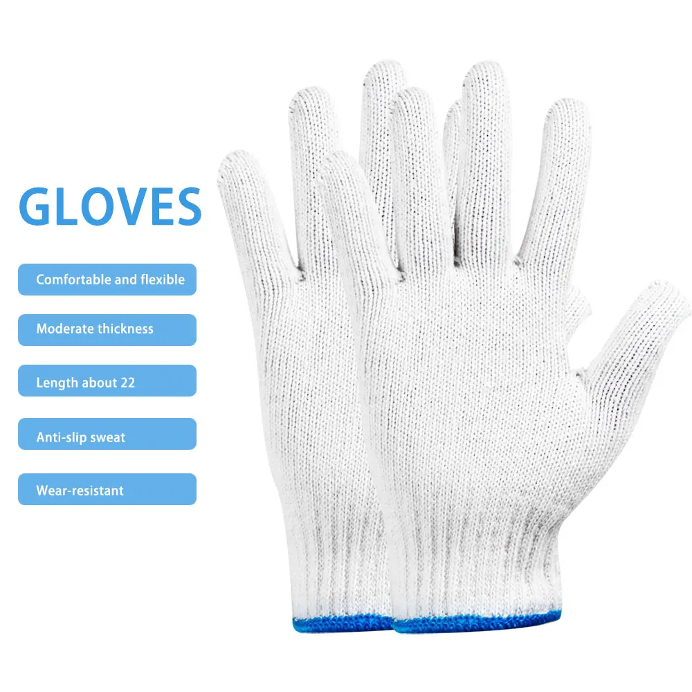 5Pairs Household Hand Gloves Garden Work Thin Cotton Glove Gardening Construction Welding Woodworking | Дом и сад