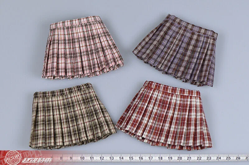 

1/6 Plaid Pleated Skirt Uniform Dress Clothes Accessories Fit 12'' Inch TBL PH Action Figure Dolls In Stock