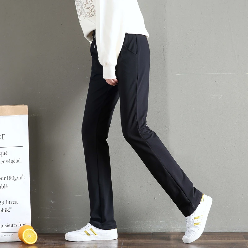 

JCHB 2021 Woman Pants Straight Joggers Women Korean Style Sweatpants High Waist Trousers Autumn Winter Pantalon Femme Pph2414