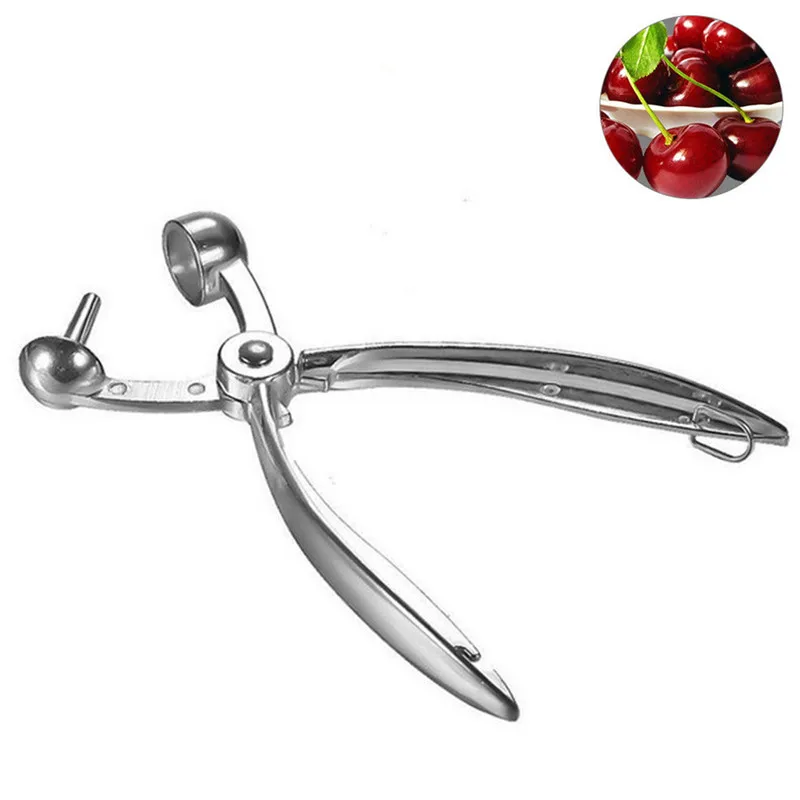 

Fruit Tool Silver Cherry Pitter Kitchen Easy Olive Pitter Fruit Core Seed Remover Gadgets Stoner Kitchen Accessories