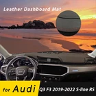 Кожаный Противоскользящий коврик для Audi Q3 F3 2019-2022 S-line RS, Накладка для приборной панели, ковер от солнца, защитный коврик, аксессуары для ковра