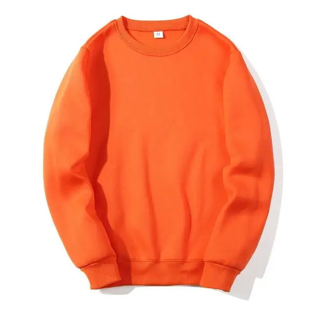 orange Однотонные свитшоты новые весенние осенние модные толстовки мужские большие размеры теплые флисовые пальто мужские брендовые хип-хоп толстовки свитшоты - Цвет: orange