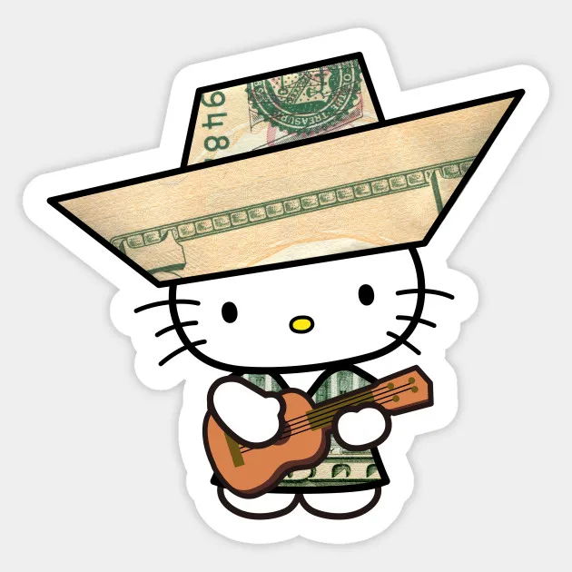 Мультяшный милый стикер hello kitty для ноутбука автомобиля багажника скейтборда