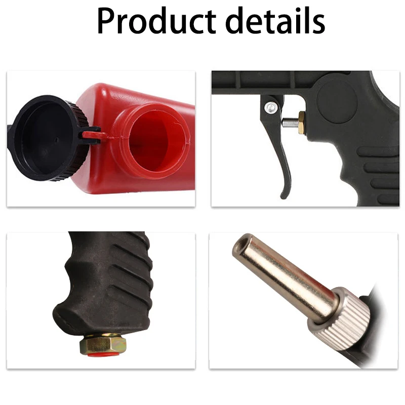 Portable Adjustable Gravity Sandblasting Gun Pneumatic Set Rust Blasting Device Mini Machine | Инструменты
