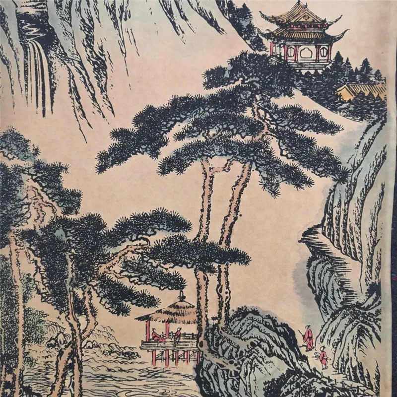 Китайская Картина знаменитостей старые свитки четыре экрана украшение