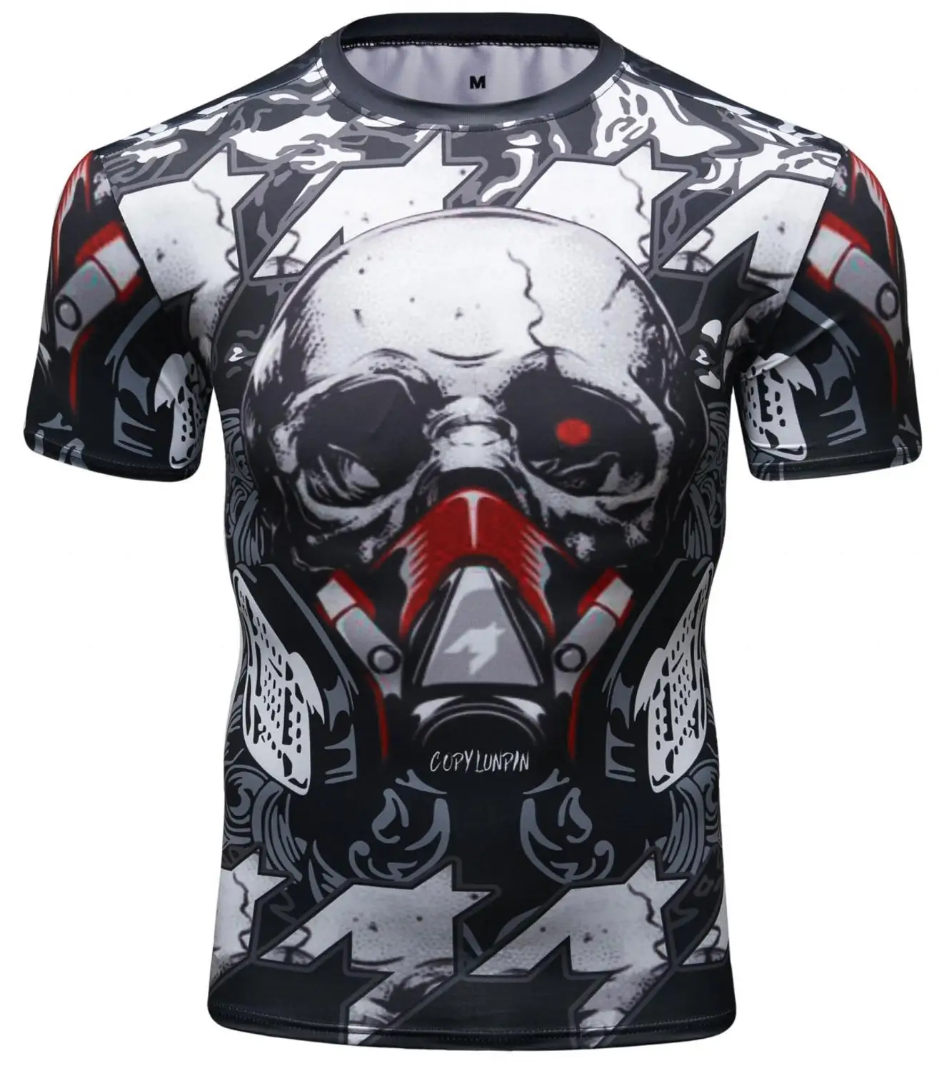 Cody Lundin Мужская компрессионная ужасная футболка с рисунком черепа для занятий