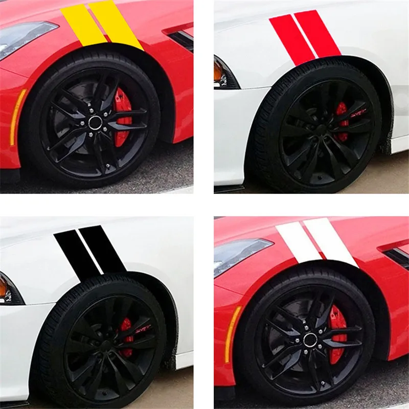 

4 шт./компл. наклейки для стайлинга гоночных автомобилей и мотоциклов, наклейка на крышку капота двигателя, полоса для самостоятельной сборк...