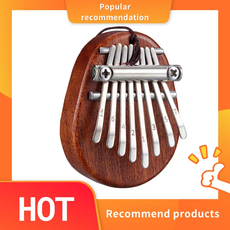 

8 Key Mini Kalimba Exquisite Finger Thumb Piano Marimba Musical Good Accessory Pendant Gift
