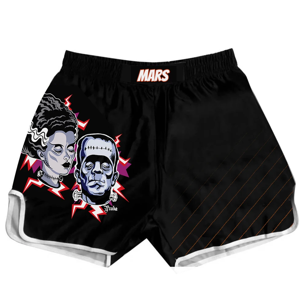 Мужские боксерские штаны печати шорты для кикбоксинга бой сражаясь короткие