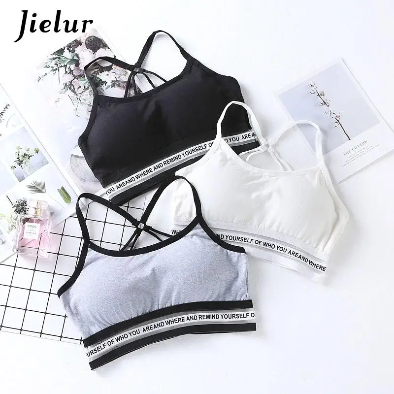 Женский бюстгальтер Jielur хлопковый топ без стальных колец нижнее белье с