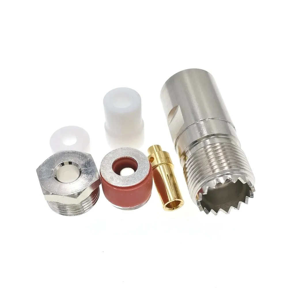 UHF Женский SO239 зажим RG58 LMR195 RG400 RG142 RF разъем