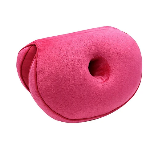 Rose Red Новая осанка корректирует двойное комфортное сиденье из пены памяти, подушка для бедер, подъемник сидения, красивая латексная подушка для сидения, удобная домашняя подушка - Цвет: Rose Red