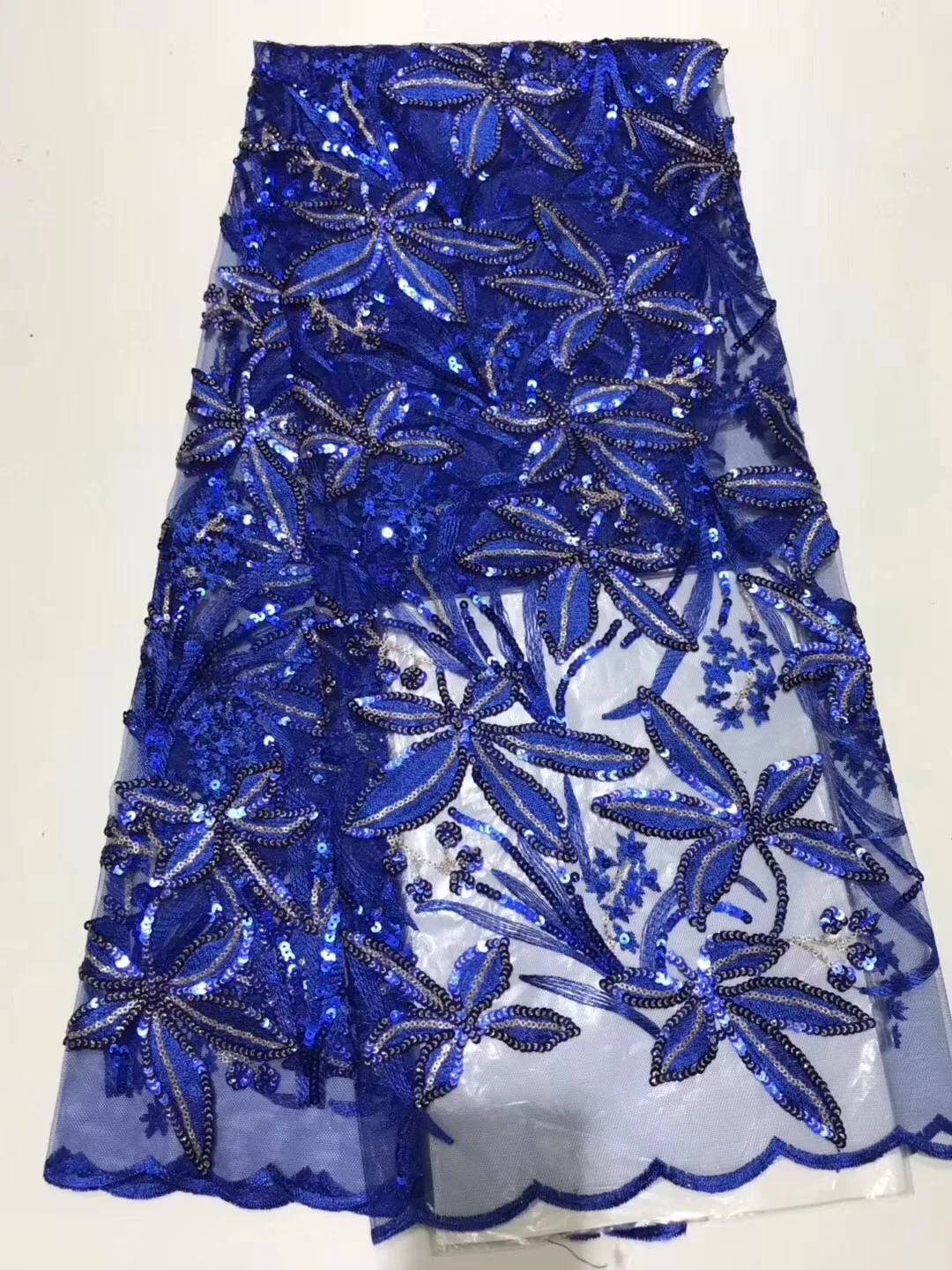 

2020 Latest Golden French Nigerian Lace Fabric High Quality Sequins Tulle African Lace Fabric Cheap Lace Wedding Tulle Lace DF49