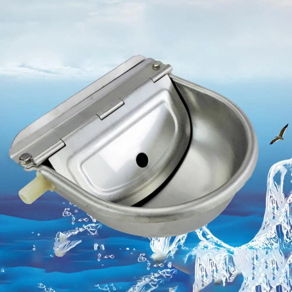 304 Stainless Steel Water Trough Bowl Horses Goats Sheep Pig Float Automatic Waterer Drinking Cattle Accessories | Дом и сад