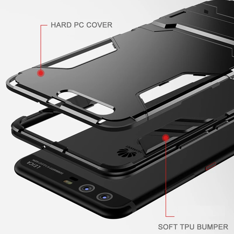 Чехол с подставкой для Huawei P10 Plus чехлы-держатели жесткая Противоударная