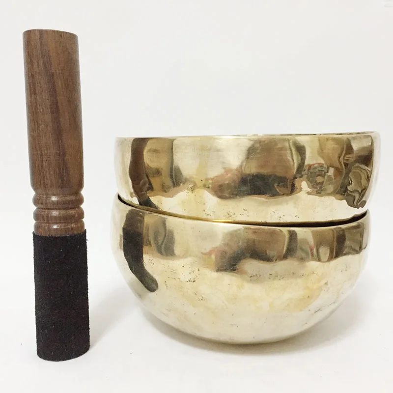 Лучшее качество из непалы Тибета желтые блестящие глянцевые поющие чаши | Дом и