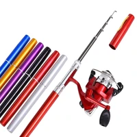 k star 1 piece winter outdoor fishing rod fishing accessories mini pen appearance portable rotating wheel fishing rod