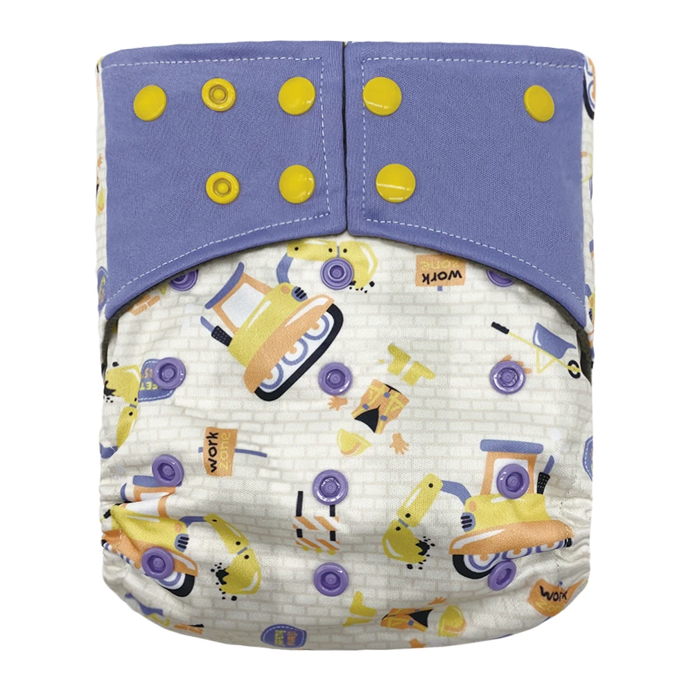 Goodbum New Fox Print Washable Reusable Cloth Diaper Adjustable Bamboo Charcoal 3-15KG Baby | Diapers