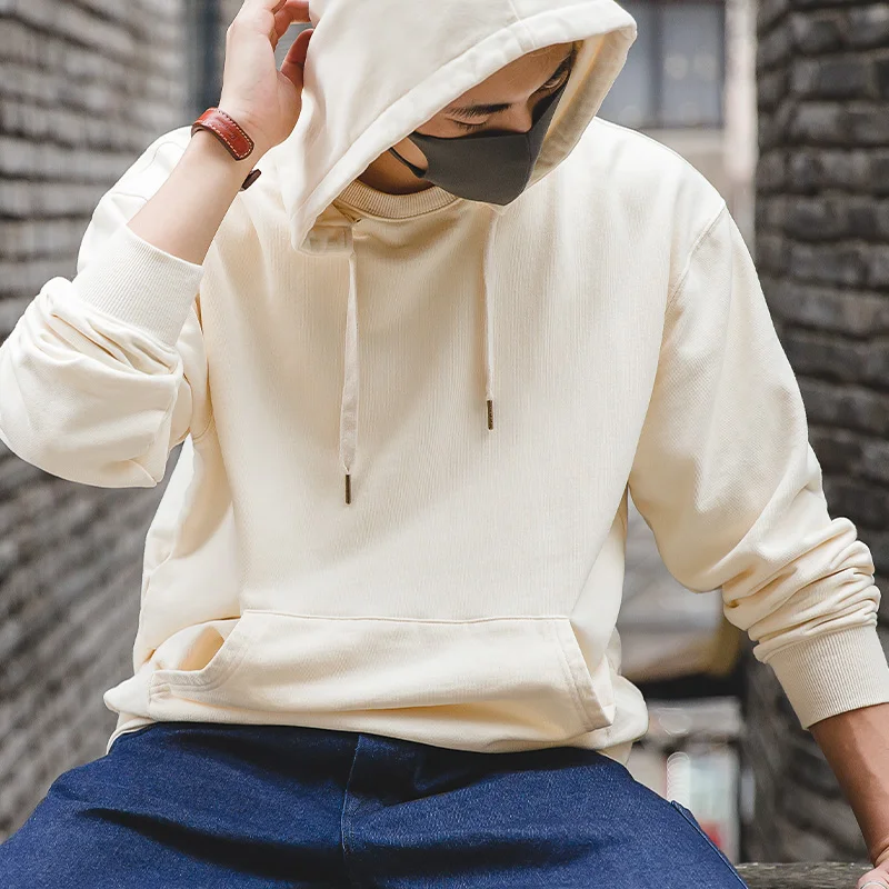 Свитшот мужской с капюшоном в стиле ретро|Мужские толстовки и свитшоты| |